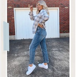 SOLD OUT Abercrombie ripped high rise mom jeans